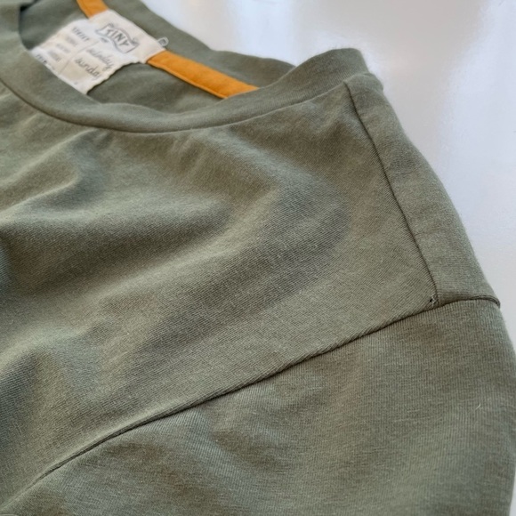 Anthropologie TINY Sage Green Giulia Contrast Tee Dress Size Medium - Picture 7 of 9